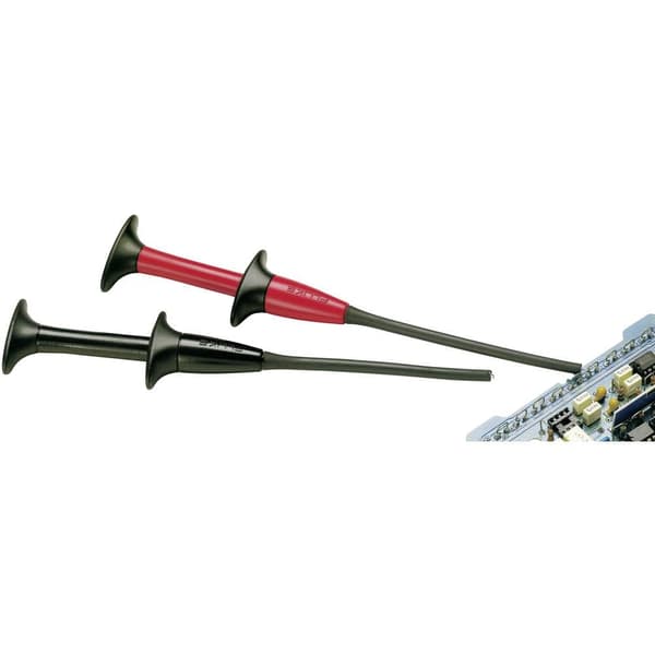 Fluke AC283A Säkerhets-krokodilklämma set Jack 4 mm CAT IV 600 V, CAT III 1000 V Röd, Svart