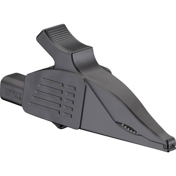 Stäubli XDK-1033/I-2 Säkerhets-krokodilklämma Stiftanslutning 4 mm CAT IV Svart