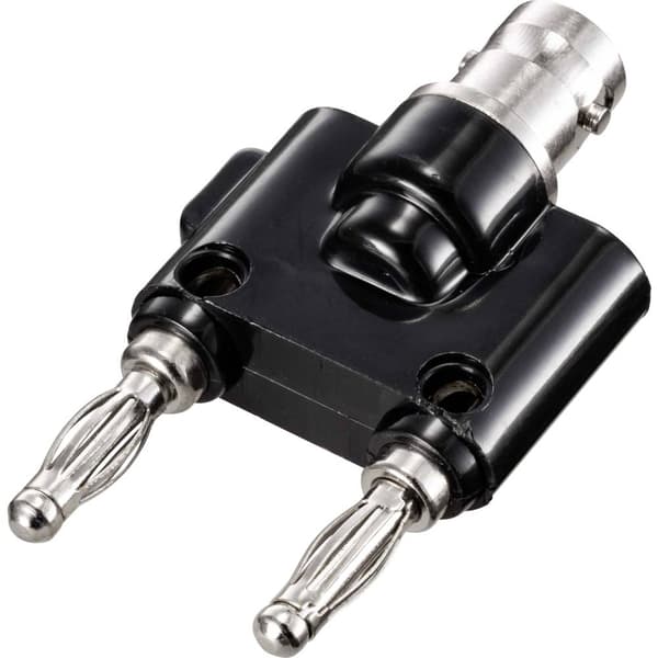 Adapterkontakt BNC-hona - Laminerade stickdon 4 mm rak TRU COMPONENTS Svart