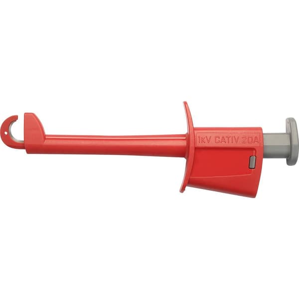 Schützinger SKPS 8341 Ni / RT Säkerhetsklämmätspetsar Jack 4 mm Röd