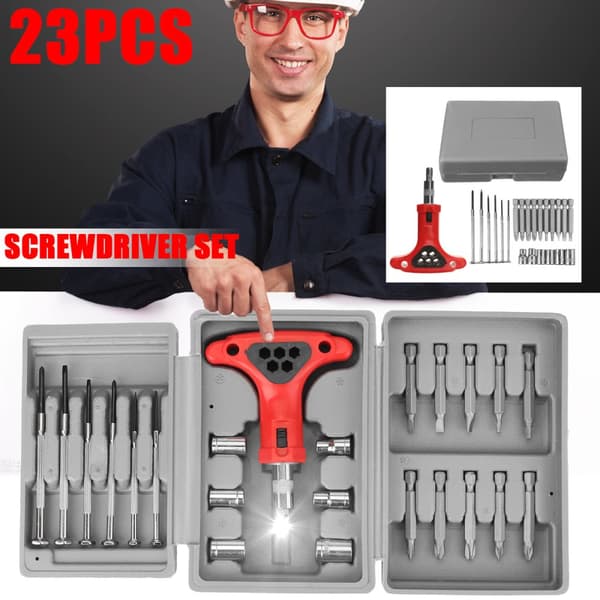 Skruvmejselsats 22 i 1 datorreparationssats Elektronisk verktygssats Mini Precision skruvmejselsats med fodral(23 st)