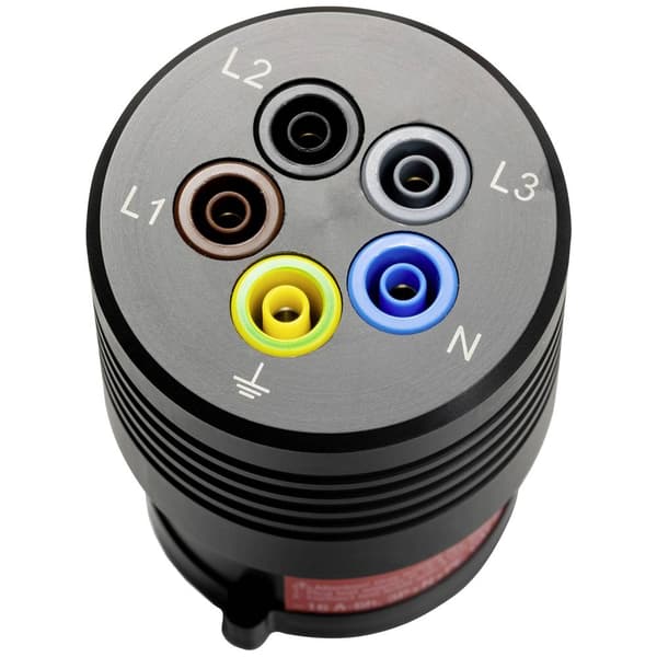 Mätadapter CEE-stickpropp 16 A 5-pol - 4 mm hylsdon Benning BENNING TA 7-16 Svart