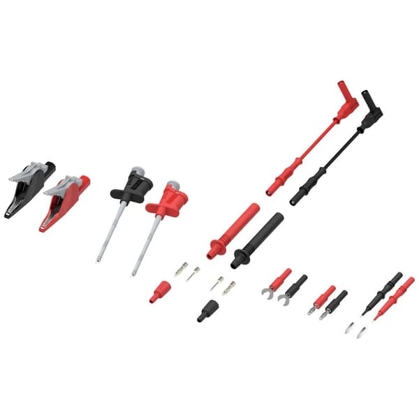 Electro PJP 426 Set med mätspetsar + mätledningar + klämhakar + adapter + krokodilklämmor