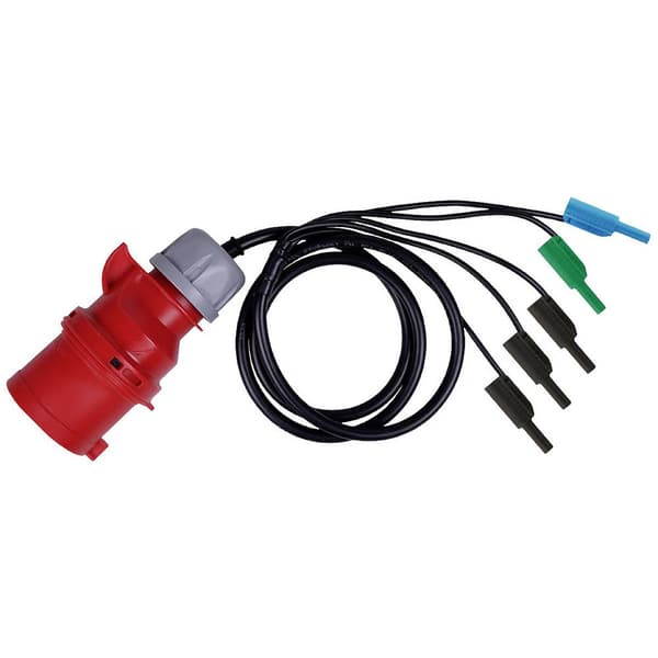 Mätadapter CEE-skarvuttag 32 A 5-pol - Banankontakt 4 mm Metrel A 1642