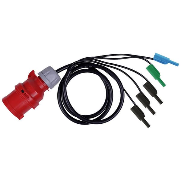 Mätadapter CEE-skarvuttag 16 A 3-pol - Banankontakt 4 mm Metrel A 1641