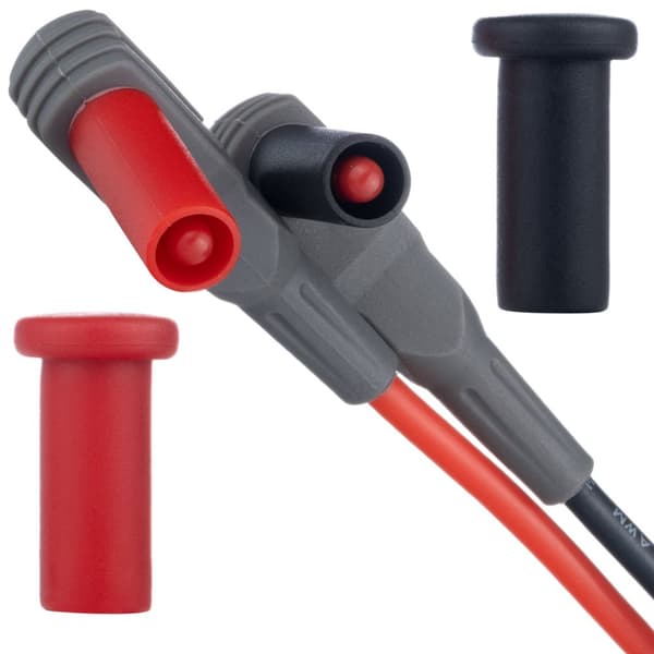 Testledninger til multimeter 1000V/20A, spids - skarp stift, silikoneisolering