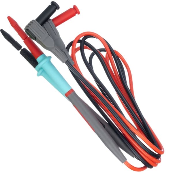 Testledninger til multimeter 1000V/20A, spids - skarp stift, silikoneisolering