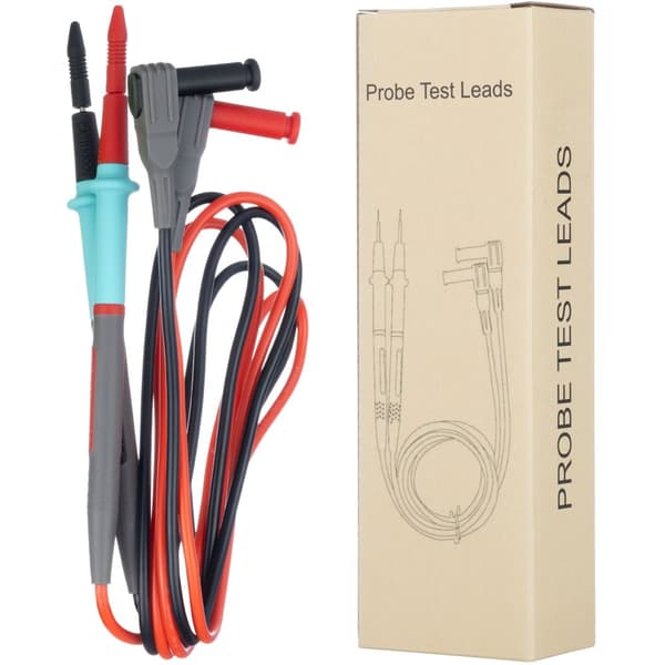 Testledninger til multimeter 1000V/20A, spids - skarp stift, silikoneisolering