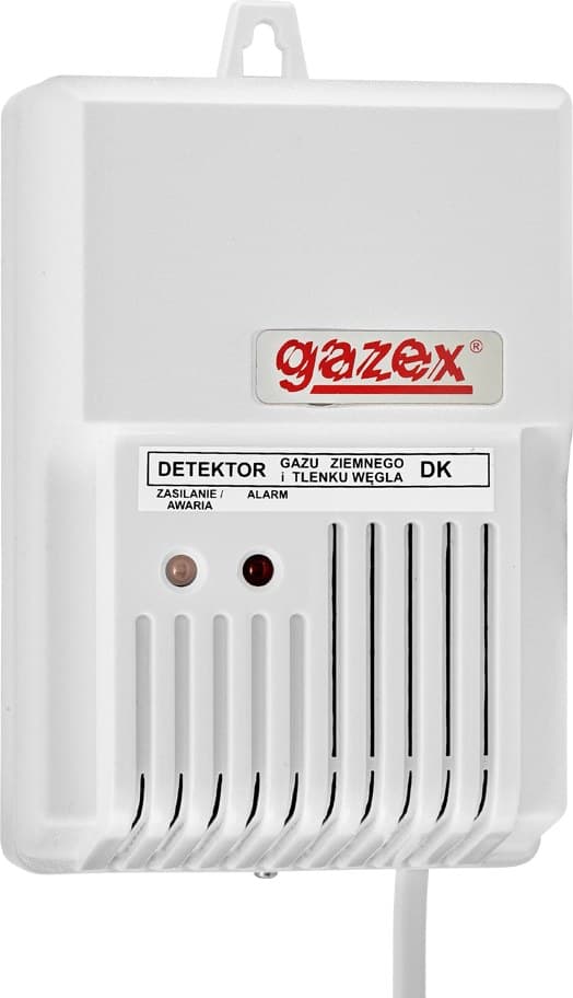 Gassensor, gasdetektor til hjemmebrug DK-22 CO, alarm 50 ppm, udgang til ekstern sirene, pp-sensor, strømforsyning 230V (til hjemmebrug)