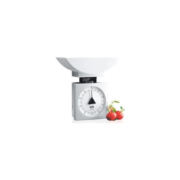 LAICA mekanisk precisionsvåg - B K711 01 - Kapacitet 1kg - Gradering 5g - Vit