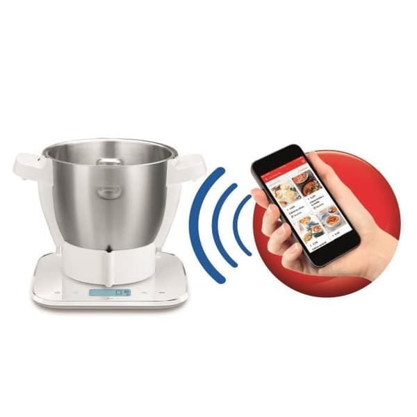 MOULINEX XF38E110 Tillbehörsvåg ansluten via bluetooth för Companion matberedare, väger från 1g till 10 kg, Anpassningsbar tara