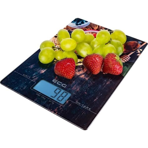 Köksvåg - ECG - KV 1021 - Blå - Kapacitet 10 kg - Tarefunktion