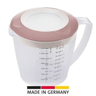 Visp- och måttkanna med lock "Helena" 1,4L - Pink