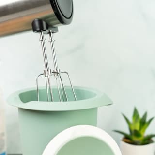 Blandningsskål Med Lock 1L, Mint Green/ White