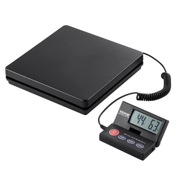 VEVOR Digital Postvåg 50 kg Precisionspaketvåg 2 g med Timer Tara Funktion Underhåll LCD-skärm Fällbar 90° Ba215