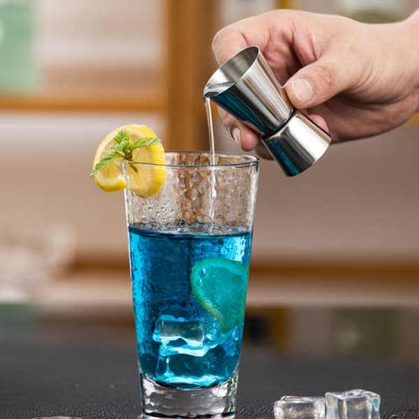 INF Kaksipuolinen mitta ruostumattomasta teräksestä valmistettu cocktailmitta