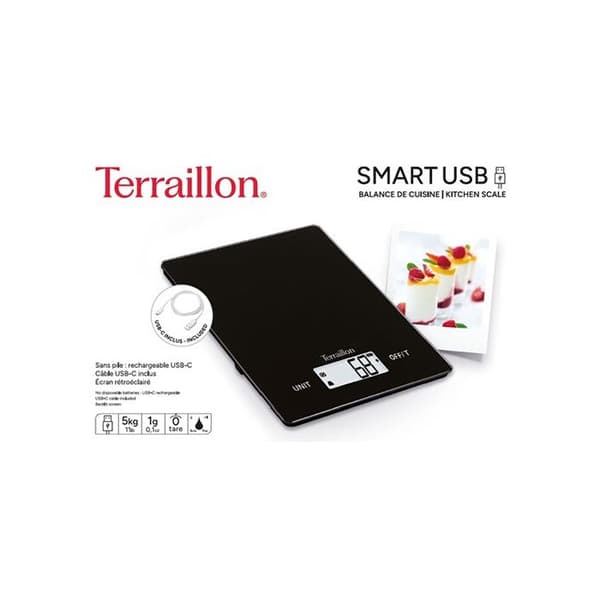 Köksvåg - Terraillon - Smart USB - Svart - Liten Vitvaror - KVM