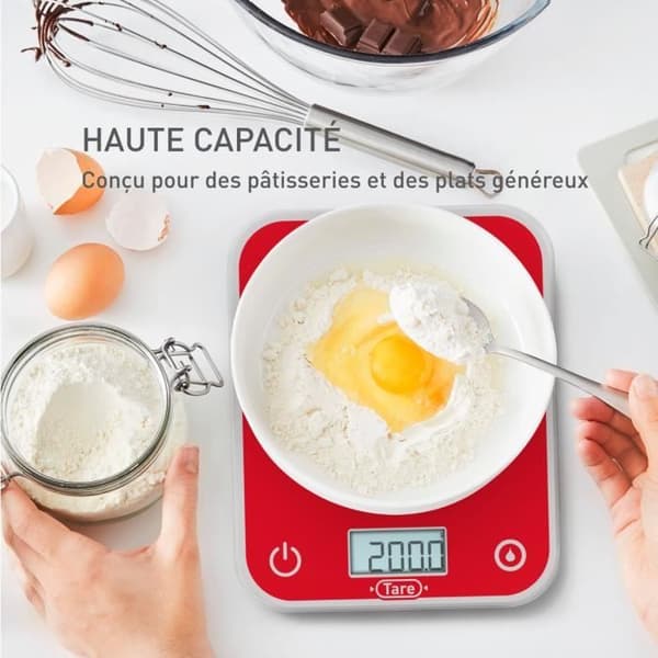 TEFAL Elektronisk köksvåg Bakgrundsbelyst display Kapacitet 5kg Raspberry BC50U3V0