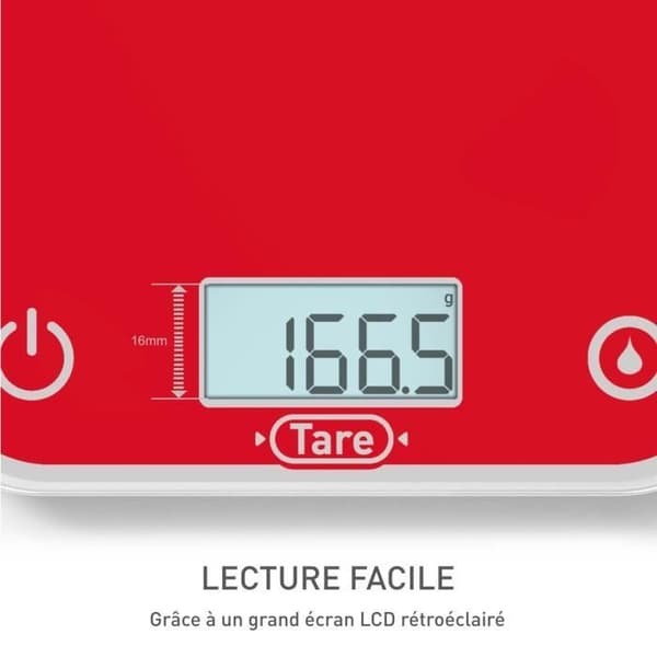 TEFAL Elektronisk köksvåg Bakgrundsbelyst display Kapacitet 5kg Raspberry BC50U3V0