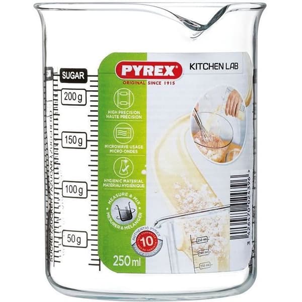 PYREX Måttkopp 0,25 L Kitchen Lab - 4 graderingar