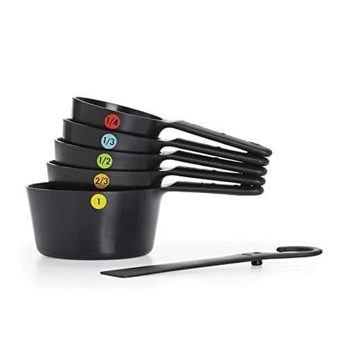 Oxo 11121701MLNYK - KVM-OMVÄNDARE - Mätkopp Set 6 delar Svart, Plast, 8,89 x 12,7 x 24,77 cm