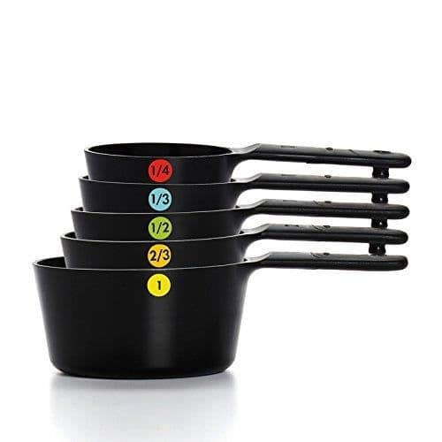 Oxo 11121701MLNYK - KVM-OMVÄNDARE - Mätkopp Set 6 delar Svart, Plast, 8,89 x 12,7 x 24,77 cm