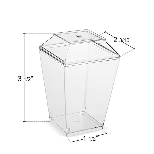 INF 50 kpl 160 cl:n vanukasvuokia - 150 ml:n neliönmuotoiset jälkiruokakupit