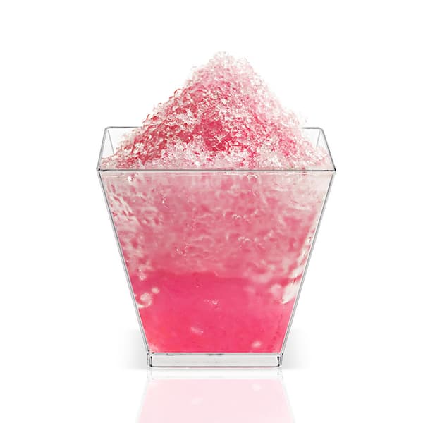 INF 25 stk. 58C dessertbegre - gjennomsiktige firkantede plastbegre til mousse, pudding og mer