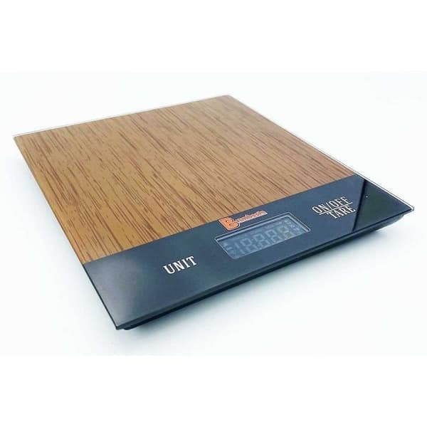 Köksvåg elektronisk - LCD - Glas - 5 kg - Gradering 1 g - Tara-funktion