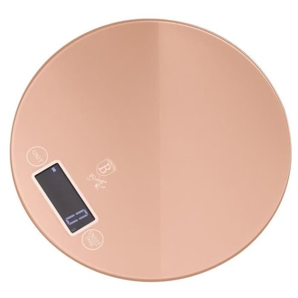 BERLINGERHAUS Digital köksvåg rund 5 kg Rosegold Metallic Line BH-9428