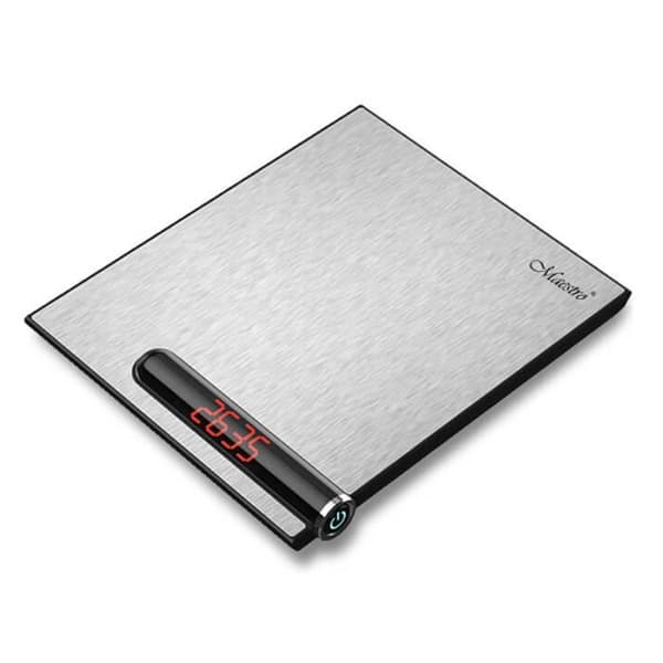 Köksvåg Maestro, LCD-skärm med bakgrundsbelysning, maximalt vikt: 5 kg, silver, MR-1804