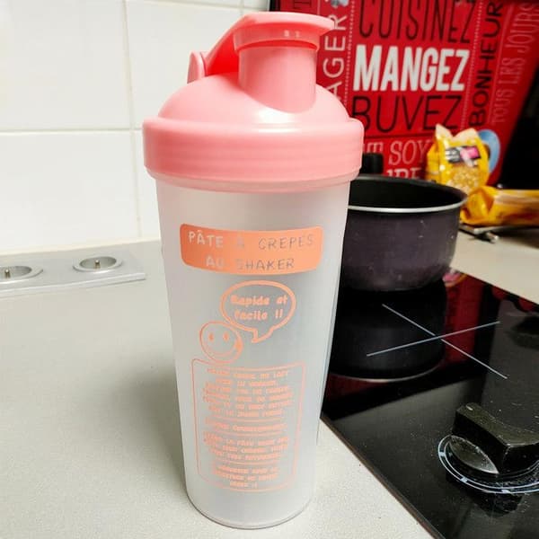 Dosering Skakare för Crêpes - MÄRKE - 600 ml - Ergonomisk - Anti-Klumpar - Hermetiskt Lock