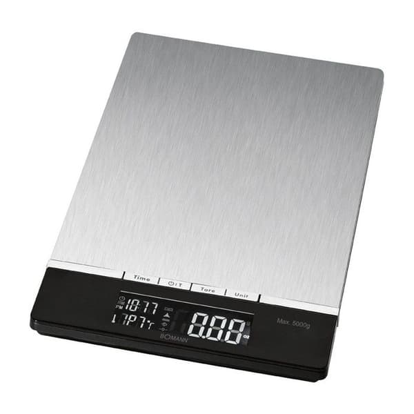 Köksvåg - BOMANN - KW 1421 CB - 5 kg - LCD-skärm - Rostfritt stål