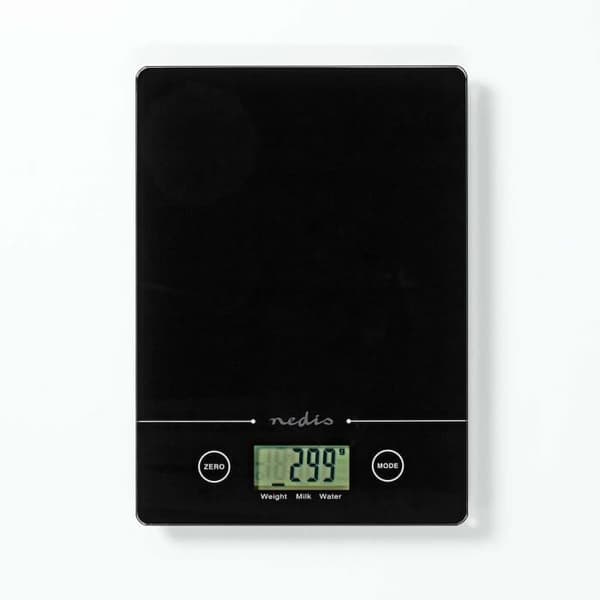 Nedis digital köksvåg - KASC620BK - Svart - 5 kg - Tarafunktion - 1 g gradering