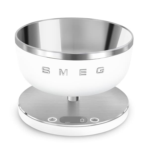 Köksvåg - SMEG - Vit - Inkrement 1g - Kapacitet 5kg - Tare-funktion