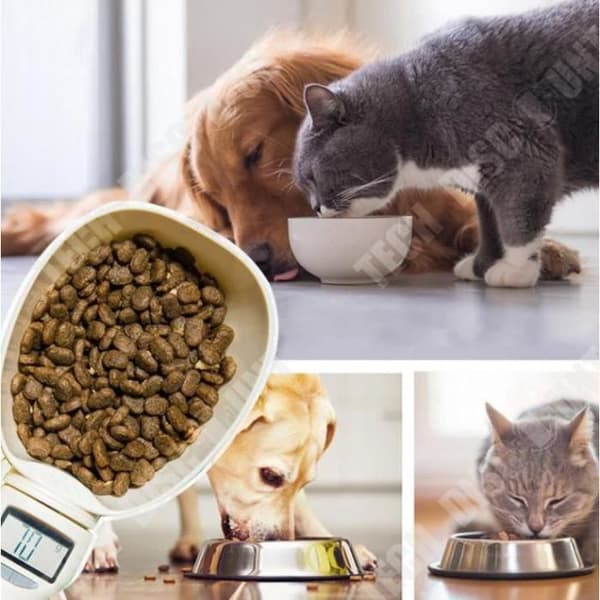 TD® Bärbar Elektronisk Hund Kattmat Vägningssked Köksvåg