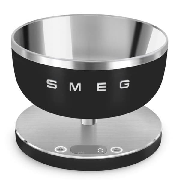 Köksvåg - Smeg - Svart - Avläsning 1g - Kapacitet 5kg - Tara-funktion