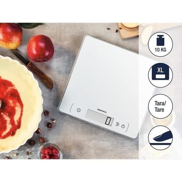 SOEHNLE Sida Comfort 400 elektronisk köksvåg - 10 kg / 1 g - Vit