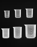Miniatyrbild 3 av 4: Qwork - WD6315 - 6 st Transparent plastbägare 50ml 100ml 150ml 200ml 250ml 500ml för kök och laboratorium