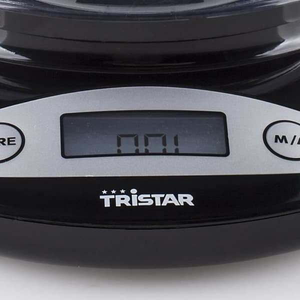 Tristar elektronisk köksvåg - 2 kg - 1 g gradering - Måttskål ingår