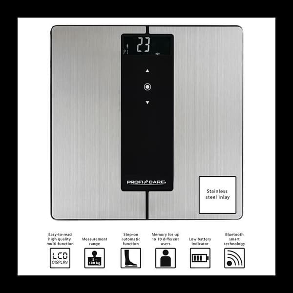 ProfiCare 9in1 diagnostisk våg med Bluetooth PC-PW 3008 BT U