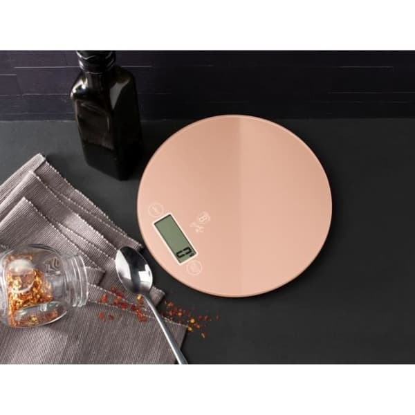 BERLINGERHAUS Digital köksvåg rund 5 kg Rosegold Metallic Line BH-9428