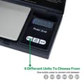 Miniatyrbild 2 av 4: Intirilife Fine Digital Våg 500 g i SVART - Elektronisk fickvåg med tarafunktion och LCD-display