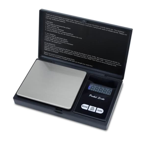 Intirilife Fine Digital Våg 500 g i SVART - Elektronisk fickvåg med tarafunktion och LCD-display