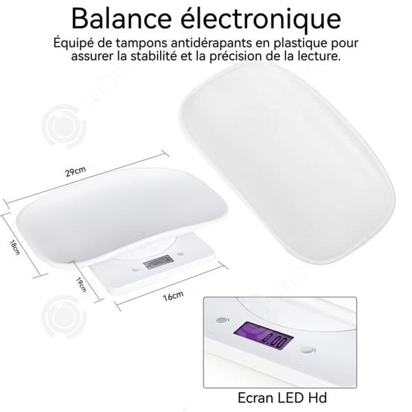 INN Elektronisk våg 1g-10kg med digital LED-skärm, batteridriven elektronisk våg för djur för utfodring