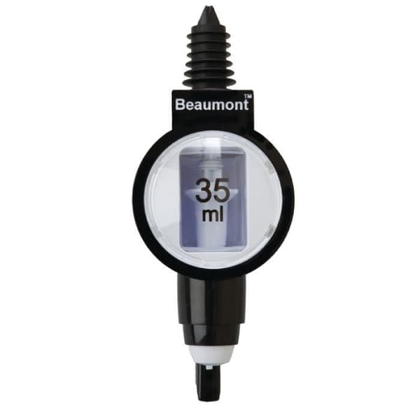 Alkoholmått - Beaumont - 35 ml - Professionell design - Spakmekanism - Svart glas