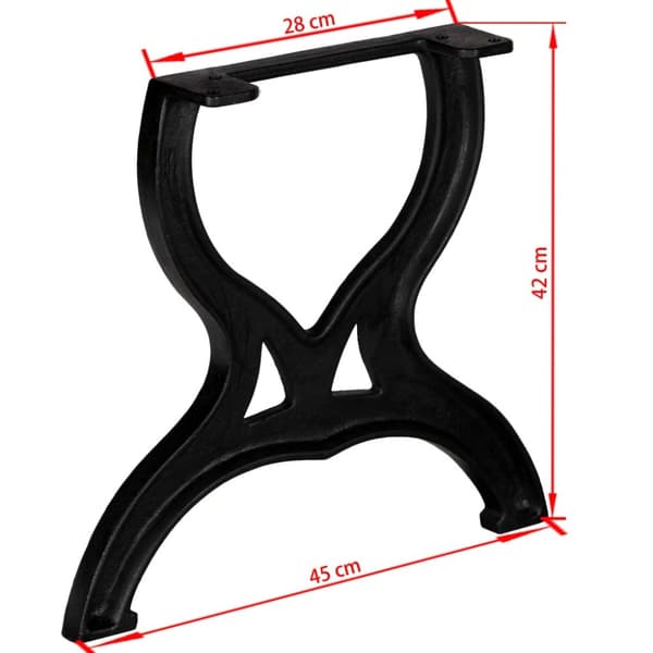 vidaXL Sofabordben 2 stk X-ramme støpejern change2