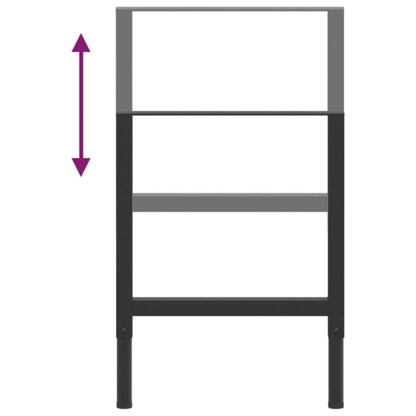 vidaXL Säädettävät työpöydän rungot 2kpl metalli 55x(69-95,5) cm musta