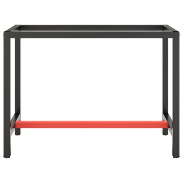 vidaXL stel til arbejdsbænk 110x50x79 cm metal mat sort og mat rød