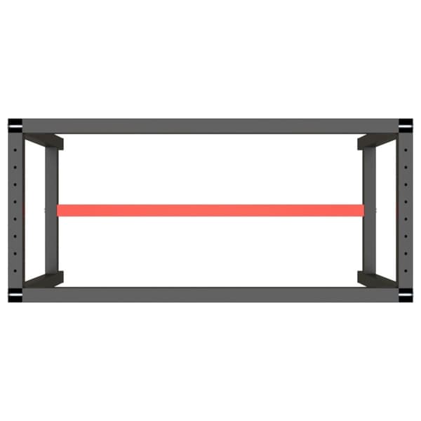 vidaXL stel til arbejdsbænk 110x50x79 cm metal mat sort og mat rød